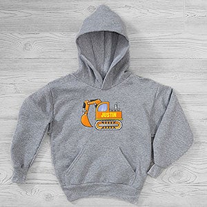 Construction Trucks Personalized Hanes® Kids Hooded Sweatshirt - 29442-YHS