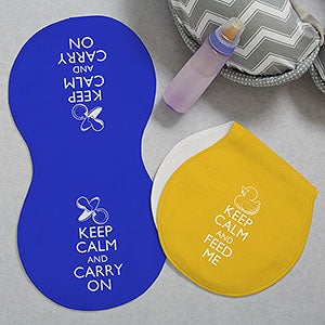 Keep Calm Personalized Burp Cloths - Set of 2 - 29494-B