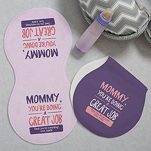 Mommy, You're Doing A Great Job Personalized Burp Cloths - Set of 2 - 29529-B