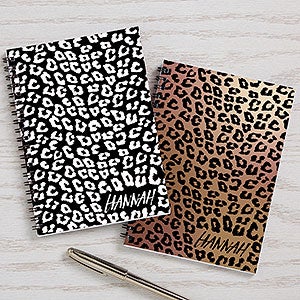 Leopard Print Personalized Journals - Set of 2 - 29537