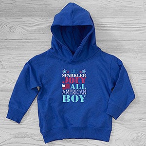 Red, White and Blue Personalized Toddler Hooded Sweatshirt - 29539-CTHS