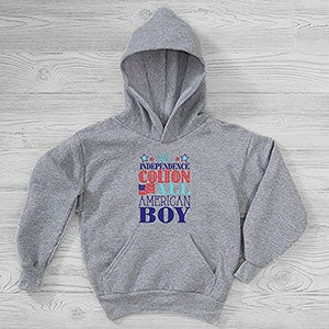 Red, White and Blue Personalized Hanes® Kids Hooded Sweatshirt - 29539-YHS