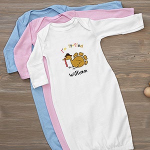 I'm Stuffed Personalized Thanksgiving Baby Gown - 29545-G