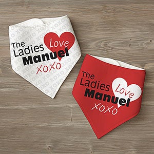 The Ladies Love Me Personalized Baby Bandana Bib- Set of 2 - 29573-BB