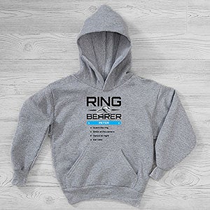 Ring Bearer Personalized Hanes Kids Hooded Sweatshirt - 29582-YHS