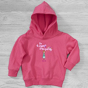 Our Flower Girl Personalized Toddler Hooded Sweatshirt - 29584-CTHS