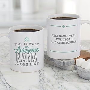 This Is What an Awesome Grandma Looks Like Personalized Coffee Mug 11 oz.- White - 29615-S