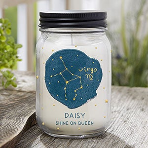 Virgo Zodiac Personalized Candle Jar - 29647