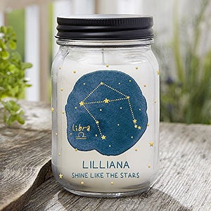 Libra Zodiac Personalized Candle Jar - 29648
