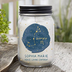 Scorpio Zodiac Personalized Candle Jar - 29649