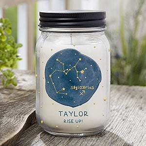 Sagittarius Zodiac Personalized Candle Jar - 29650