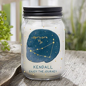 Capricorn Zodiac Personalized Candle Jar - 29651