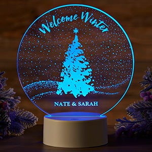 Personalized Snowman Grandma Grandpa & Grandkids Night Light