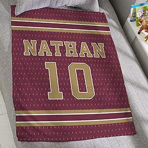 Sports Jersey Personalized 30x40 Plush Baby Fleece Blanket - 29659-SF