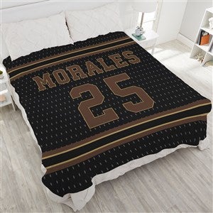 Sports Jersey Personalized 90x90 Plush Queen Fleece Blanket - 29659-QU