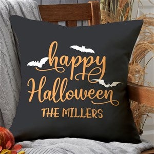 Happy Halloween Personalized Outdoor Throw Pillow - 20”x20” - 29660-L