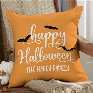 Happy Halloween Personalized Outdoor Throw Pillow - 16”x 16” - 29660