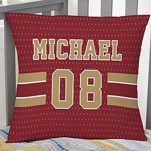 Sports Jersey Personalized 18-inch Throw Pillow - 29661-L
