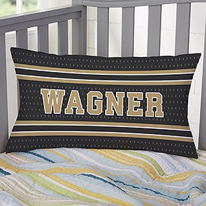 Sports Jersey Personalized Velvet Lumbar Throw Pillow - 29661-LBV