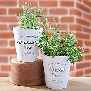 Herb Garden Personalized Mini Flower Pot - 29663