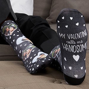 My Valentine Personalized Photo Mens Socks - 29685