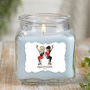 Best Friends philoSophies® Personalized 10 oz. Linen Candle Jar - 29688-10CW