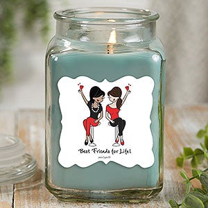 Best Friends philoSophie's® Personalized 18 oz. Eucalyptus Mint Candle Jar - 29688-18ES