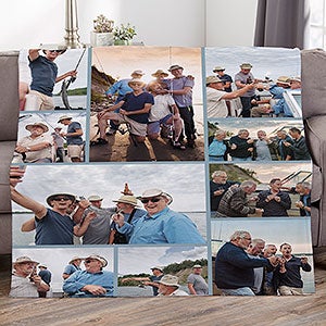 Photo Collage For Him Personalized 60x80 Plush Fleece Blanket - 29701-FL