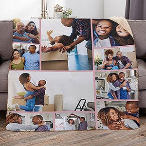 Collage sherpa fleece online photo blanket