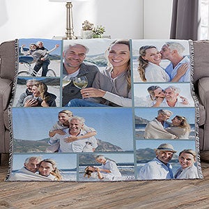 Photo Collage For Couples Personalized 56x60 Woven Throw - 29702-A