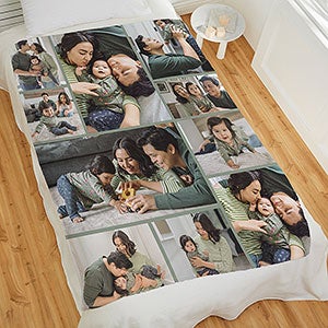 Photo Collage For Baby Personalized 60x80 Plush Fleece Photo Blanket - 29703-FL