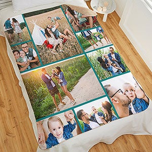 Photo Collage For Baby Personalized 50x60 Sherpa Photo Blanket - 29703-S