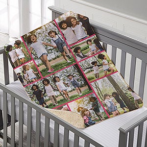 Photo Collage For Kid Personalized 30x40 Sherpa Blanket - 29704-SS