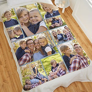 Photo Collage For Kid Personalized 50x60 Sherpa Photo Blanket - 29704-S