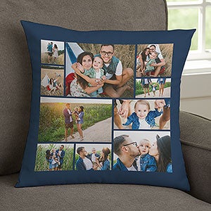 Photo Gallery For Him Personalized 14 Velvet Throw Pillow - 29708-SV