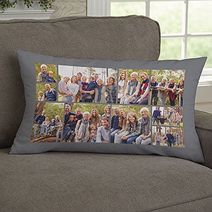 Photo Gallery For Grandparents Personalized Lumbar Throw Pillow - 29713-LB