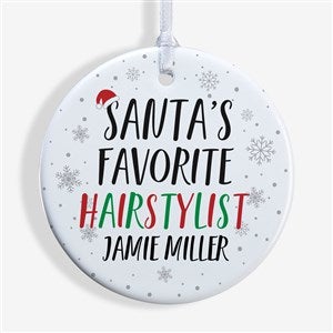 Santas Favorite Personalized Ornament - 1 Sided Glossy - 29715-1S