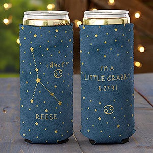 Cancer Zodiac Personalized Slim Can Cooler - 29719