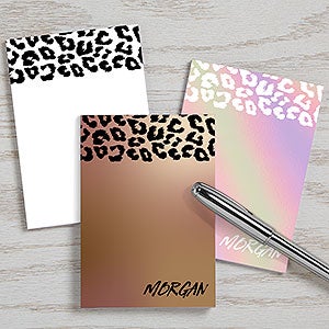 Leopard Print Personalized Mini Notepad Set of 3 - 29741