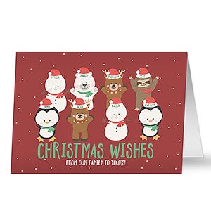 Holly Jolly Characters Holiday Card - Premium - 29788-P