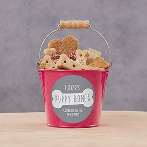 Write Your Own Personalized Mini Dog Treat Bucket - Pink - 29807-P