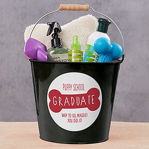 Write Your Own Personalized Large Dog Treat Bucket - Black - 29807-BL
