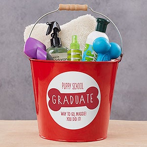 Write Your Own Personalized Large Dog Treat Bucket - Red - 29807-RL