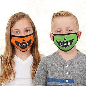 Jack-o-Lantern Personalized Halloween Kids Face Mask - 29828