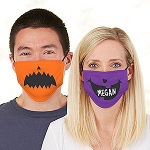 Jack-o-Lantern Personalized Halloween Adult Deluxe Face Mask with Filter - 29830