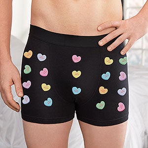 Conversation Heart Personalized Valentines Day Boxer Briefs - 29841