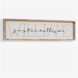 Together Forever Personalized Wedding Whitewashed Barnwood Wall Art - 30x8 - 29844W-30x8