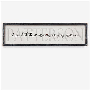 Together Forever Personalized Wedding Blackwashed Barnwood Wall Art - 30x8 - 29844B-30x8