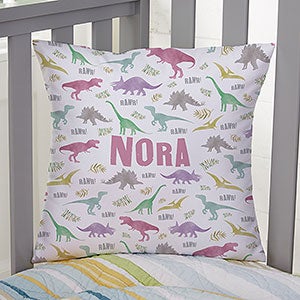 Dinosaur World Personalized 14-inch Throw Pillow - 29869-S