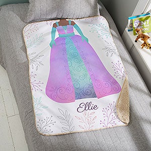 Princess Character Personalized 30x40 Sherpa Baby Blanket - 29871-SS